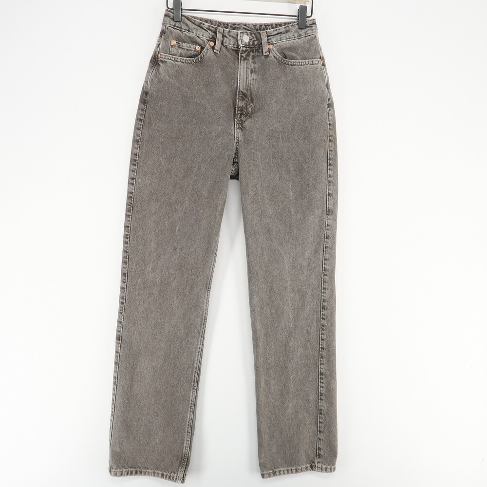 Weekday Rowe Jeans Womens 27x32 Gray Extra High Straight High‎ Rise Five Pocket